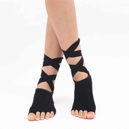 Fingerless Non-Slip Yoga Socks for Women