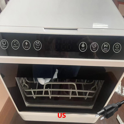 Smart Dishwasher with Automatic Washing, Disinfection, Drying & Built-in Water Tank