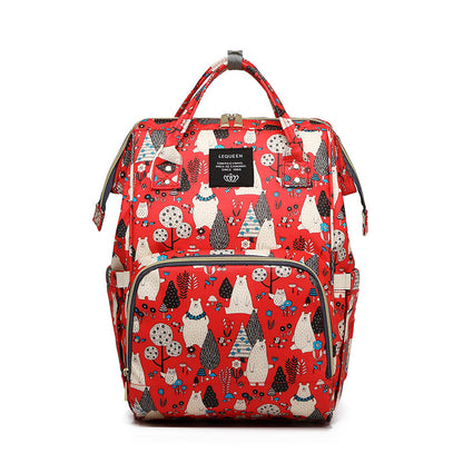 LEQUEEN Upgraded Multifunctional Waterproof Diaper Bag