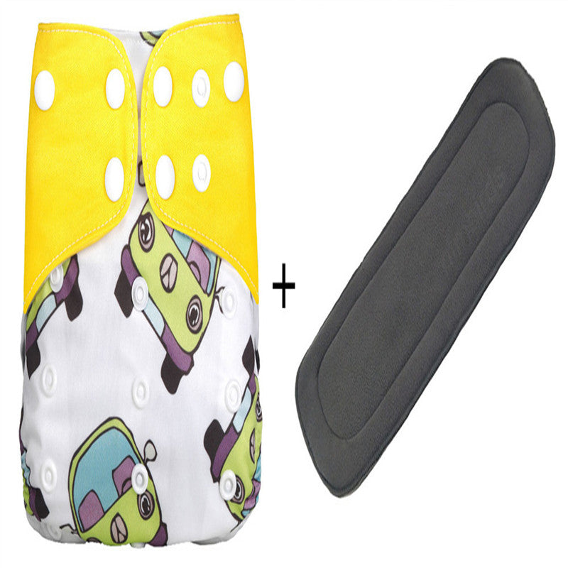 Bamboo Charcoal Washable Baby Diapers, Soft & Breathable