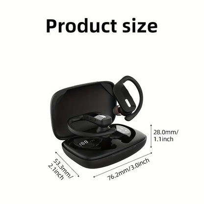Wireless Sports Earbuds with Earhooks and Microphone