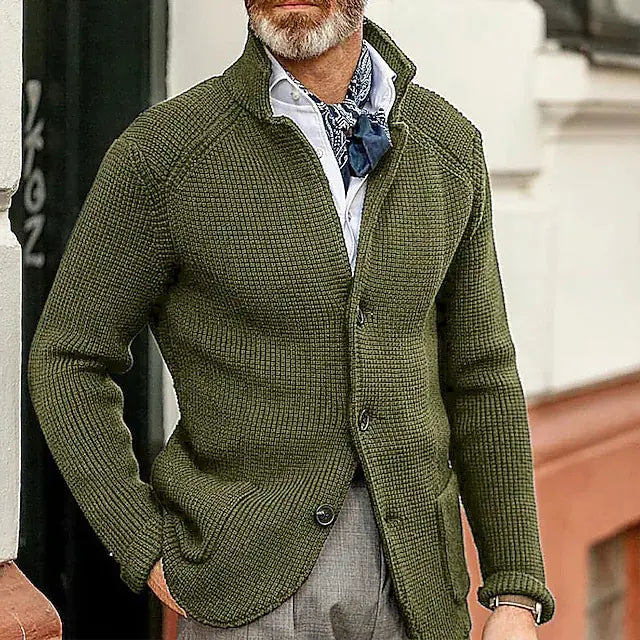 Men's Fashionable Knitted Sweater Coat