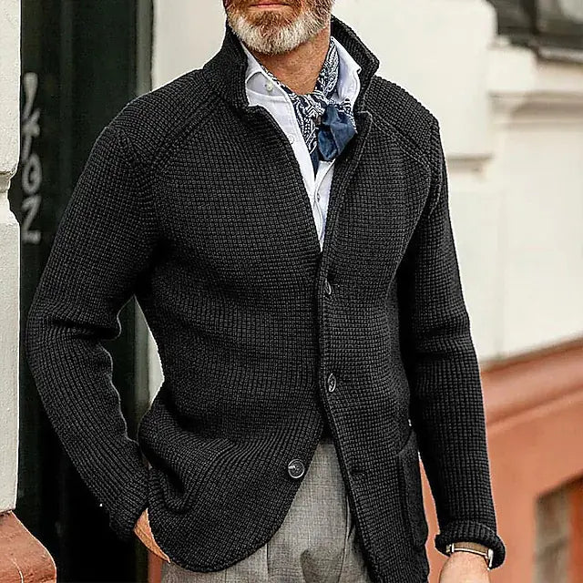 Men's Fashionable Knitted Sweater Coat