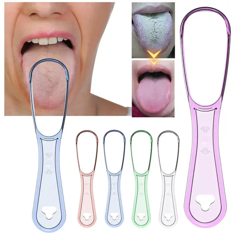 1PC Silicone Tongue Scraper for Fresh Breath Cleaning