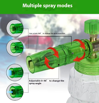 High Pressure Foam Sprayer for Car Wash & Cleaning, 1L Adjustable Snow Foam Bottle