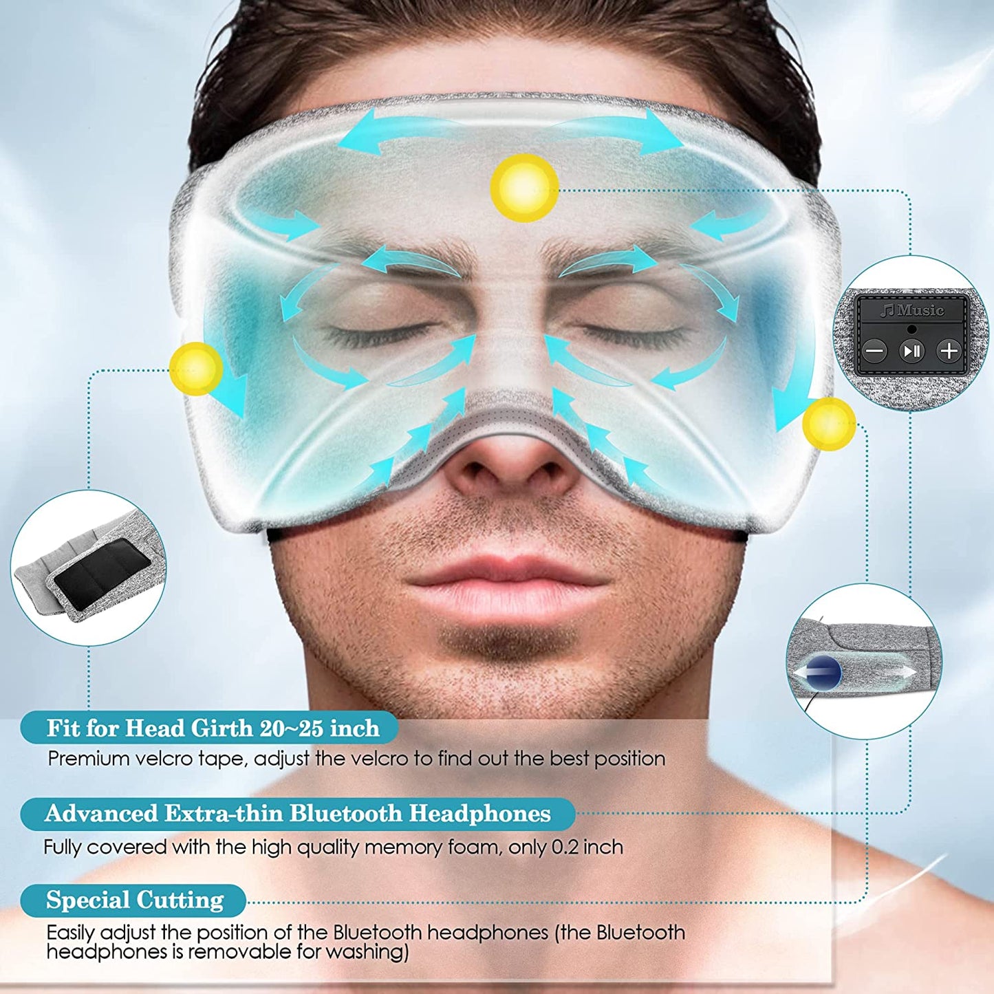 Bluetooth White Noise Sleep Eye Mask