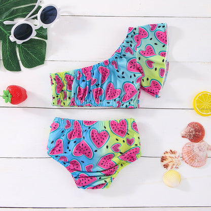 2022 Summer Baby Girls' Watermelon Print Set