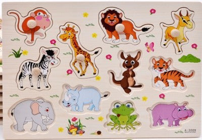 Wooden Educational Puzzle - Fun Color & Number Board