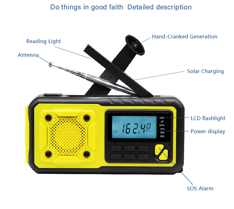 Outdoor Waterproof Emergency Solar Radio