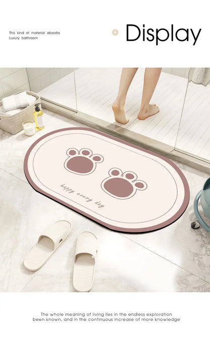 Soft Two-Toned Non-Slip Silicone Bath Rug (1pc)