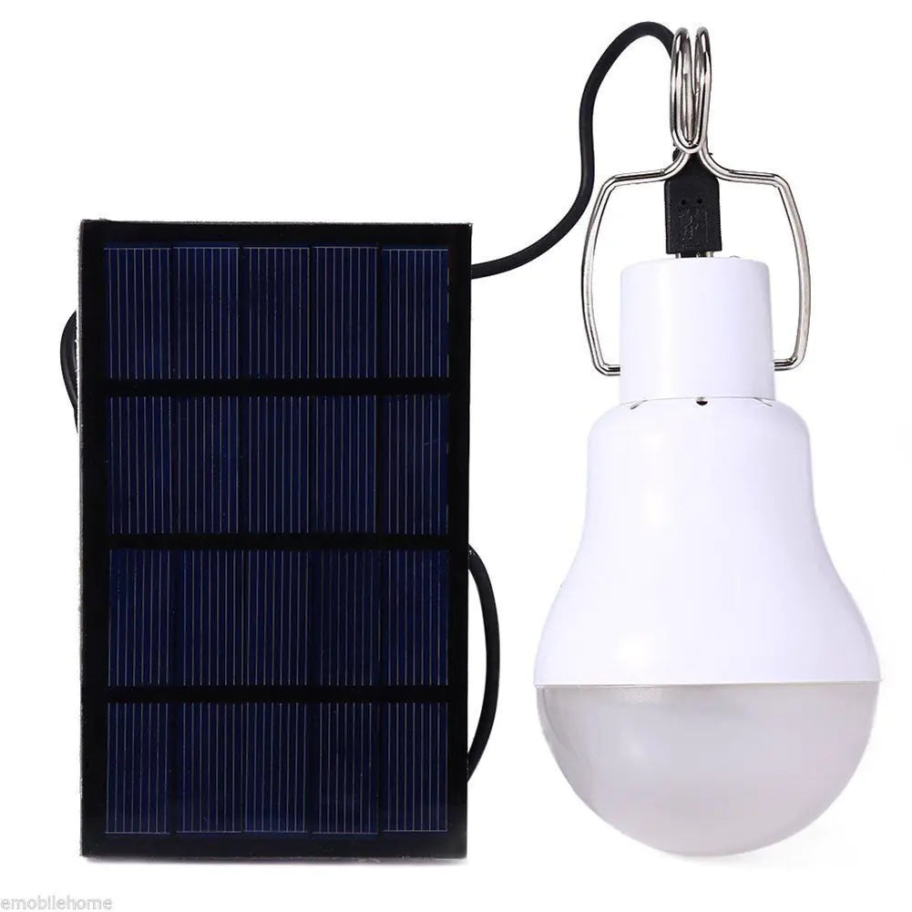 Solar Rechargeable LED Light Bulb for Camping