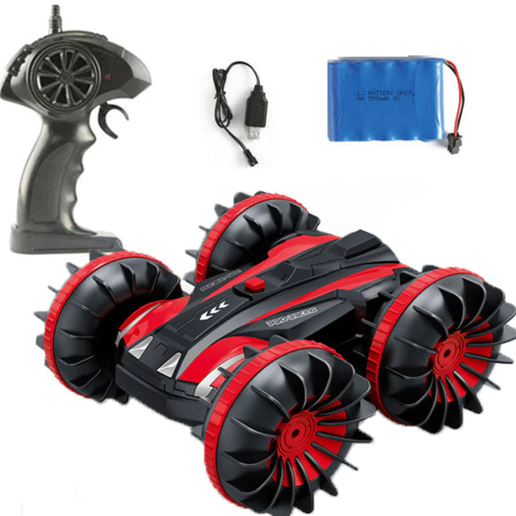 Large 4WD Remote Control Amphibious Stunt Tank Toy