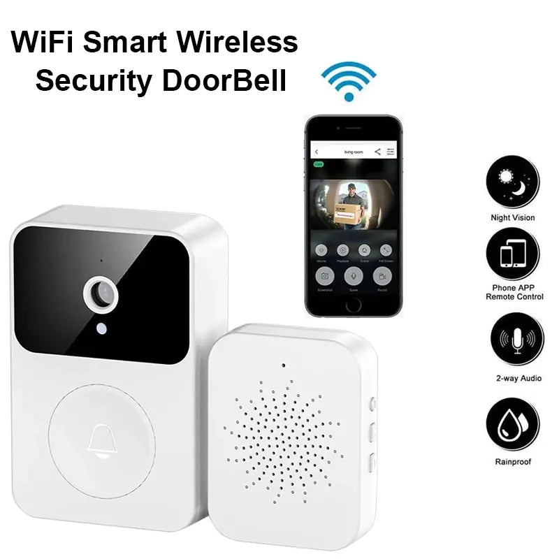 Wireless WiFi Doorbell with HD Camera and Night Vision
