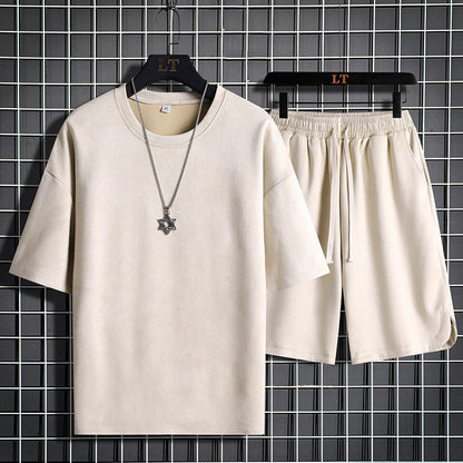 Wholesale Men's Summer Outfit: T-Shirt & Shorts Set
