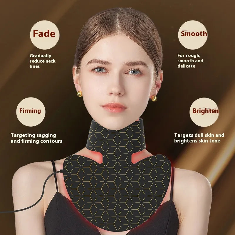 Neck Silicone Mask Led Red Blue Light Beauty Skin Rejuvenation