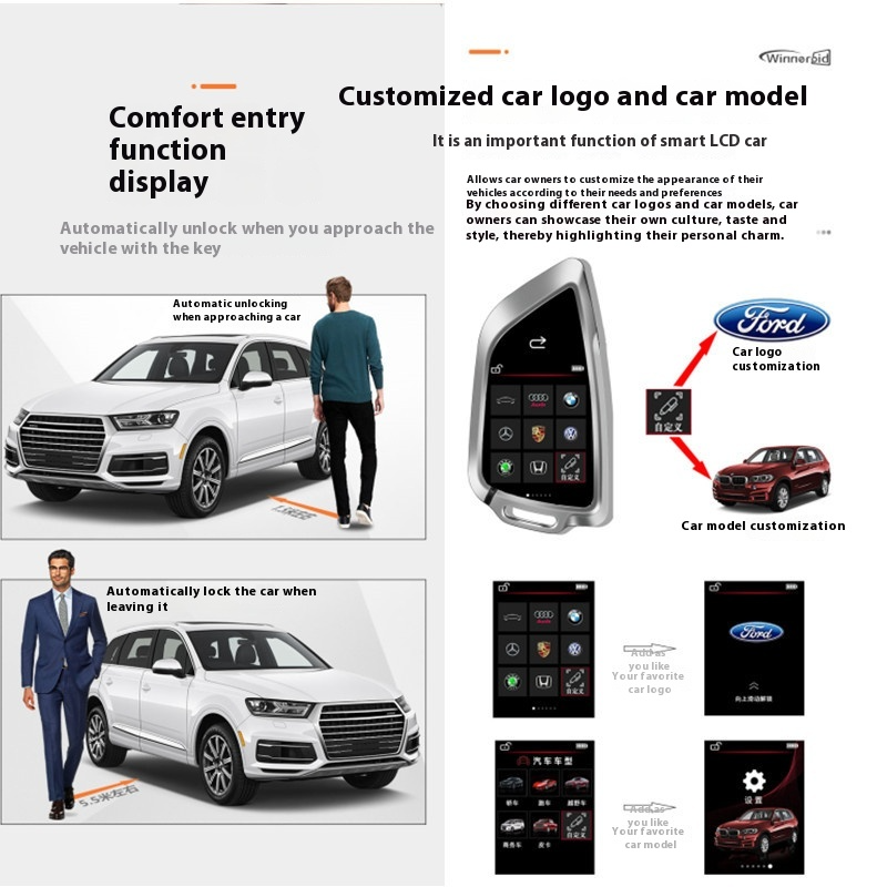 Smart Car Key with Mechanical Backup
