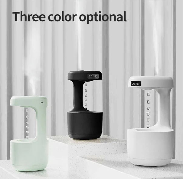 Anti-Gravity Humidifier Aroma Diffuser with Clock