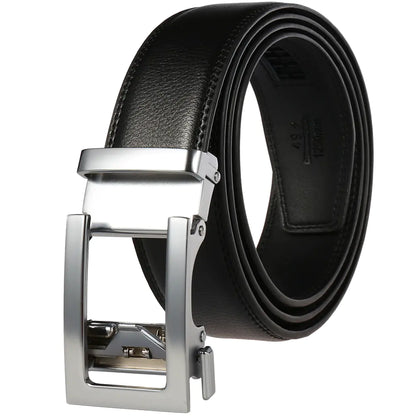 Men's Genuine Leather Automatic Buckle Belt LY33-21601-1