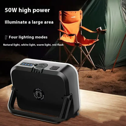 Mini LED Camp Lamp, 4000mAh Solar Rechargeable