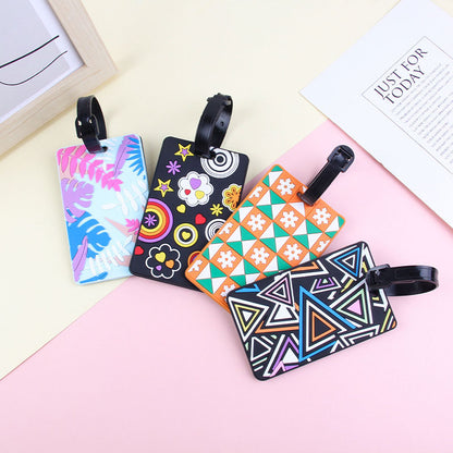 PVC Soft Glue Luggage Tag with Silicone Rod Case