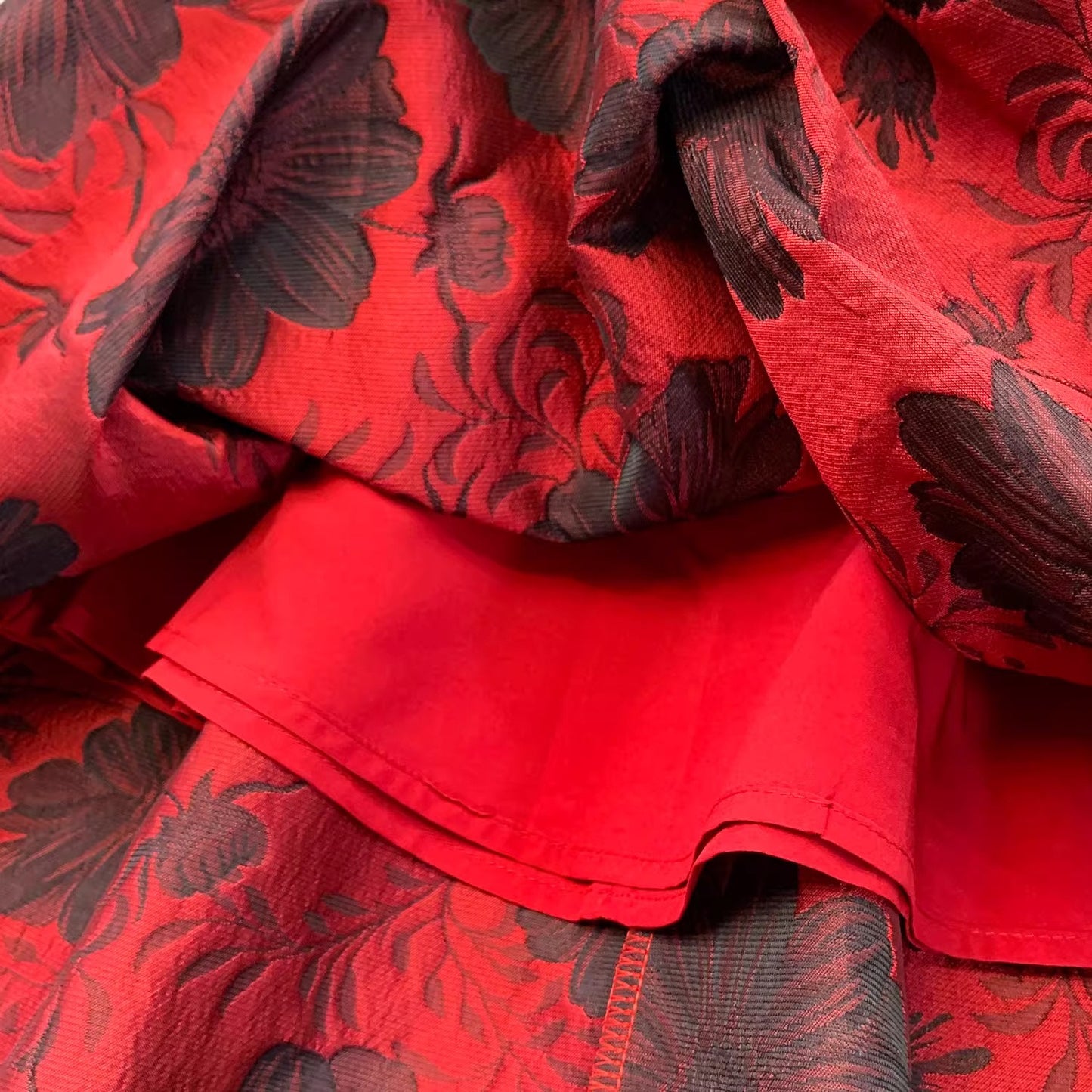 Jacquard Square-Neck Sleeveless Dress