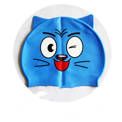 Cute Cartoon Silicone Swimming Cap for Children