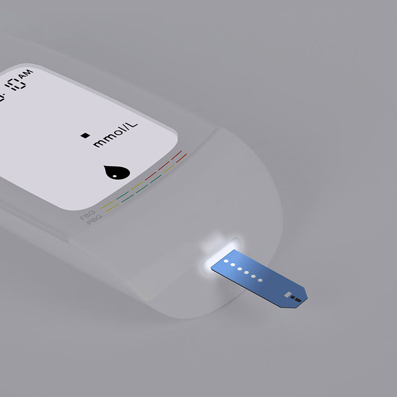 Home Blood Glucose Meter with Test Strips and Device