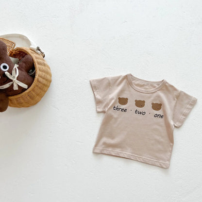 Baby Toddler Bear Print Suspender Pants