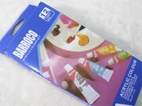 12-Color Acrylic Paint Set with Brushes for DIY Crafts