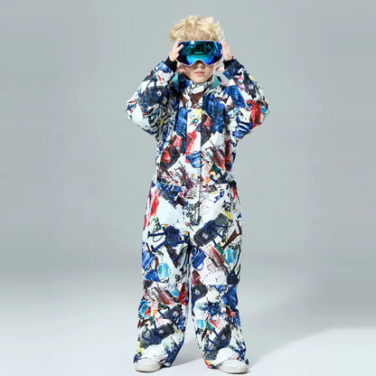 Children's One-Piece Ski Suit for Winter Fun