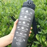 32oz Motivational Fitness Water Bottle with Time Marker