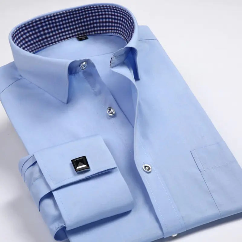 Custom Men's Cufflink Dress Shirt for Business Wear