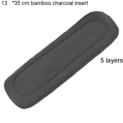 Bamboo Charcoal Washable Baby Diapers, Soft & Breathable