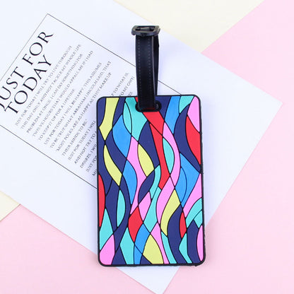 PVC Soft Glue Luggage Tag with Silicone Rod Case