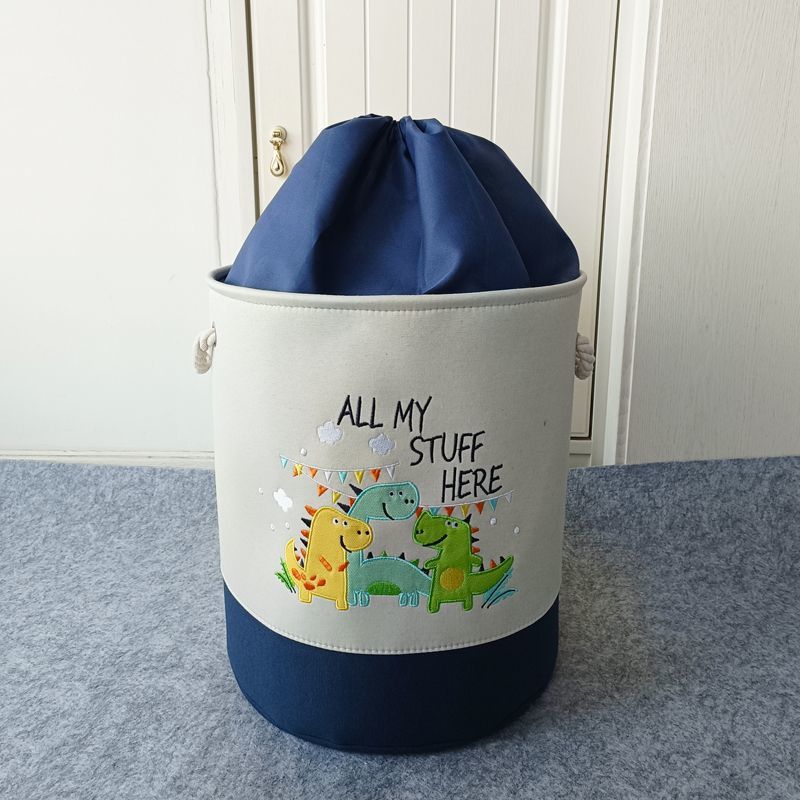 Cartoon Kids Fabric Toy Storage Basket Organizer Set