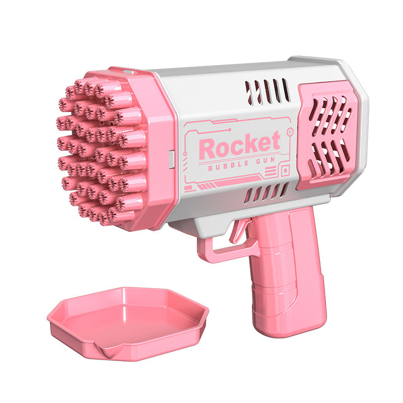 Electric Bubble Gun with Lights - 109 Holes Gatling Toy