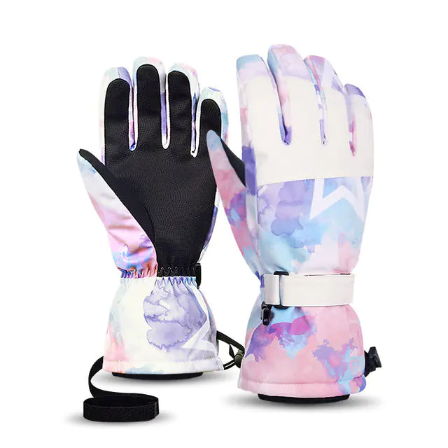 Windproof Waterproof Touch-Screen Ski Gloves for Men & Women