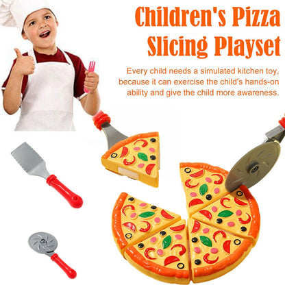 Children's Kitchen Toy Cutting Pizza Set with Accessories