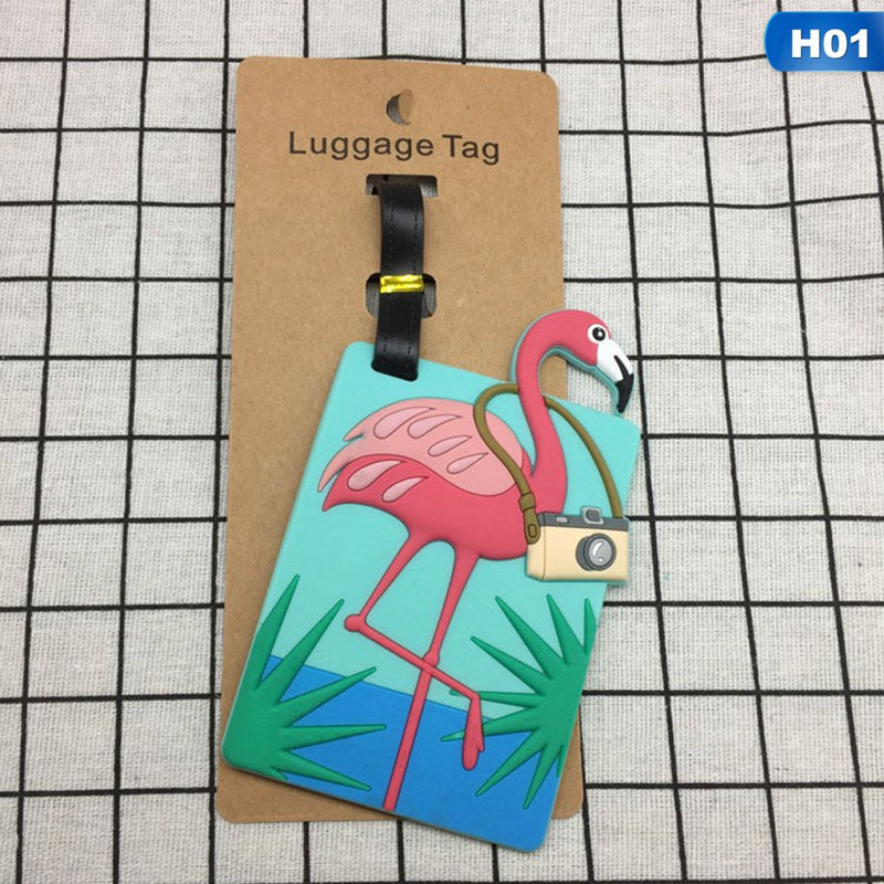 Flamingo Luggage Tag for Travel and Business Trips