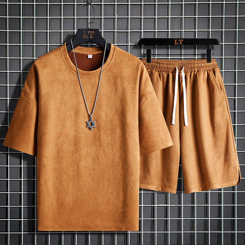 Wholesale Men's Summer Outfit: T-Shirt & Shorts Set