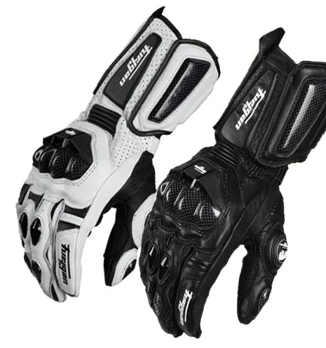 Motorcycle Racing Gloves - Breathable Leather & Carbon Fiber