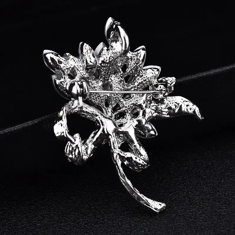 Creative Pearl Brooch with Floral and Animal Design