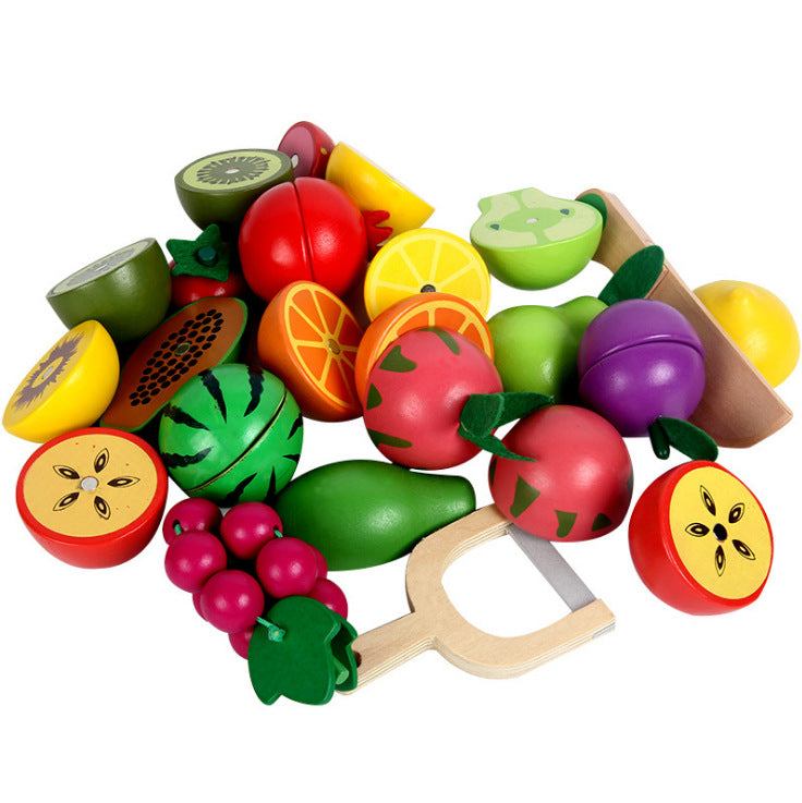 Kids Pretend Play Cutting Fruit and Vegetable Set