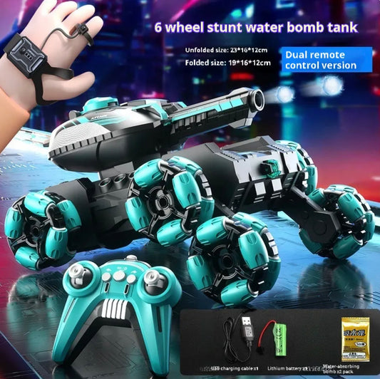 Remote Control Tank Six-wheeled Stunt Car 24g Gesture Sensing Children's Toys