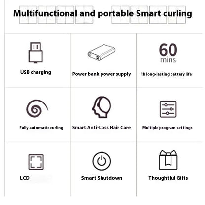 Portable Automatic Wireless Hair Curler
