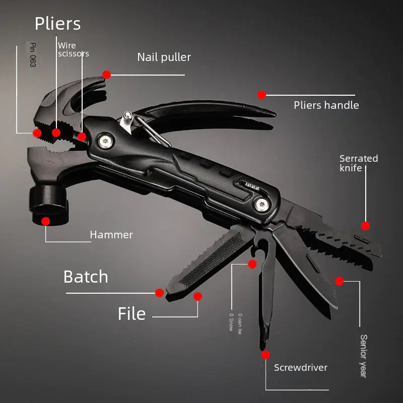 High Carbon Steel Camping Hammer Multi-Function Tool