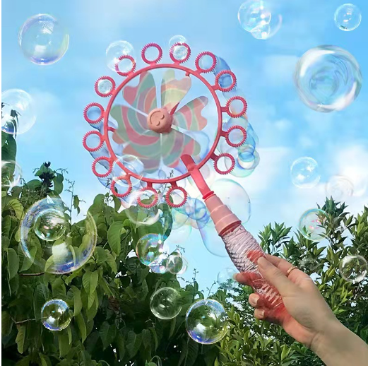 Colorful Windmill Bubble Machine for Kids