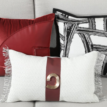 Red Designer Rosewood Sofa Cushion