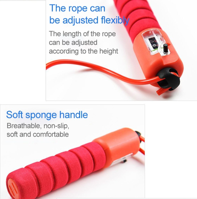 Sponge Handle Jump Rope with Calorie Counter for All