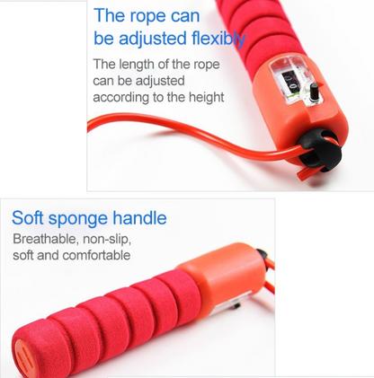 Sponge Handle Jump Rope with Calorie Counter for All